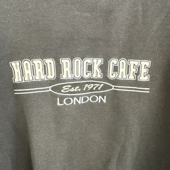 Vintage Hard Rock Cafe London Crew Neck Sweatshirt Mens L Large Black - Picture 2 of 4